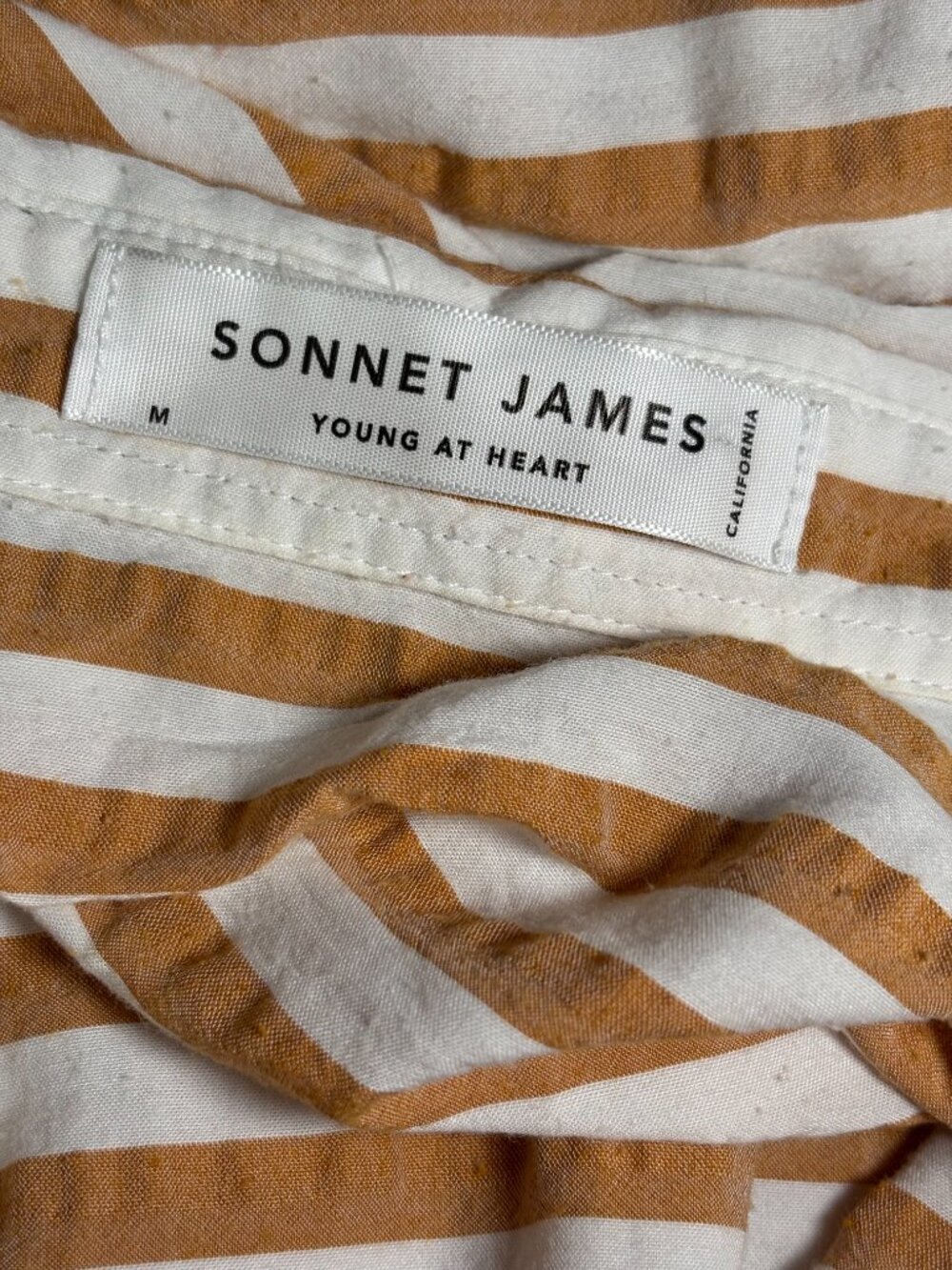 Sonnet James Striped Play Suit Set M Button Down Wide Leg Pants Set - Picture 2 of 4